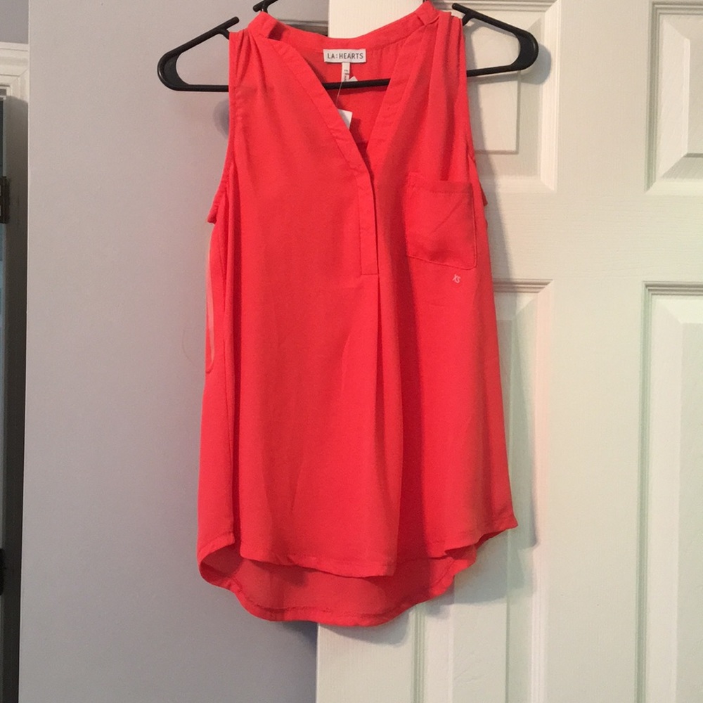 LA Hearts Red/Orange Top